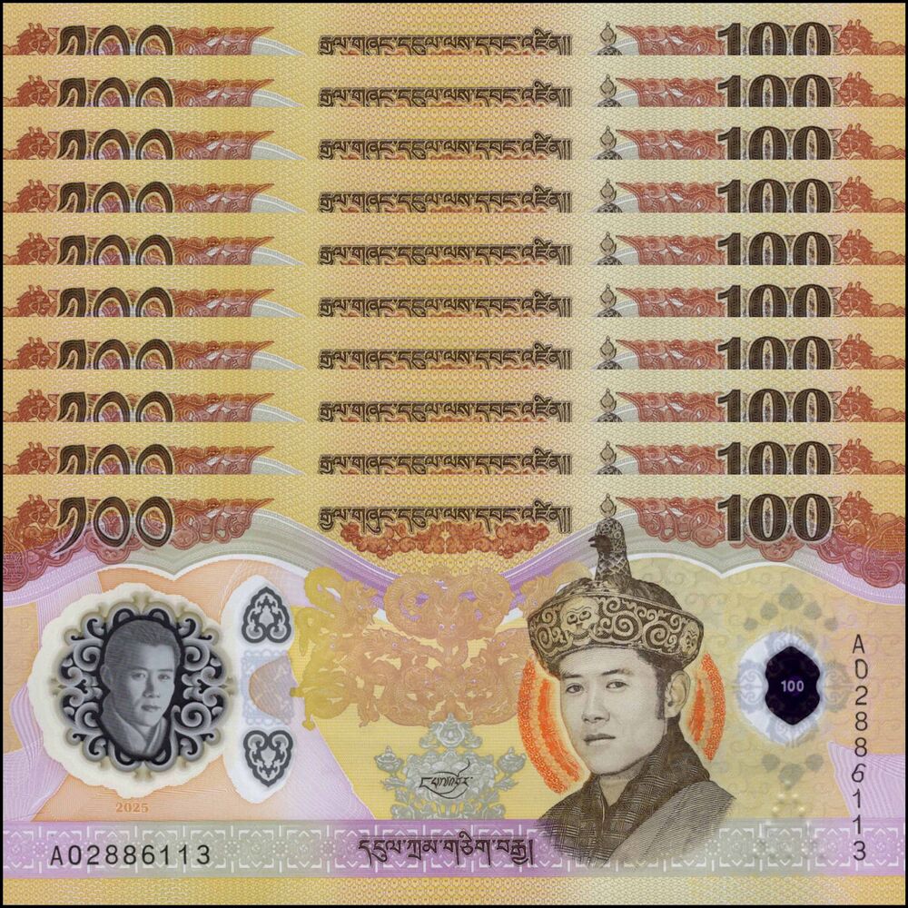 Bhutan -  100 Ngultrum 2026 - Pick # NEW - COMMEMORATIVE - Set 10 PCS