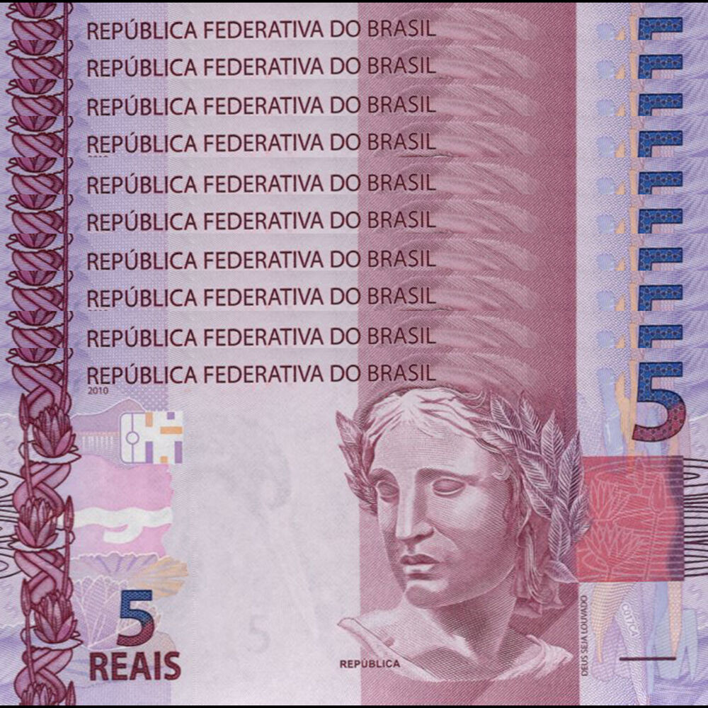 Brazil -  5 Reais 2010 - Pick # 253g - Set 10 PCS