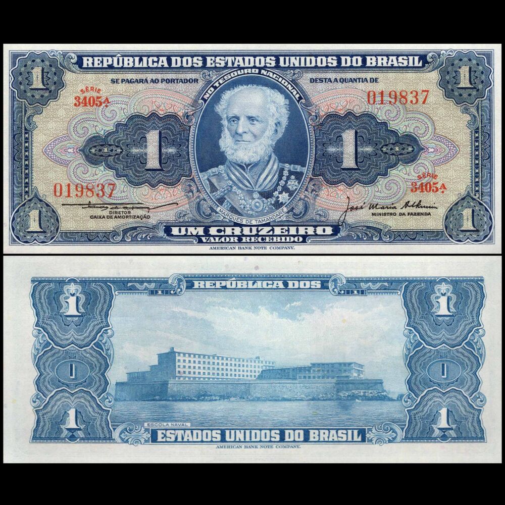Brazil -  1 Cruzeiro 1954 - Pick # 150c - Set 10 PCS
