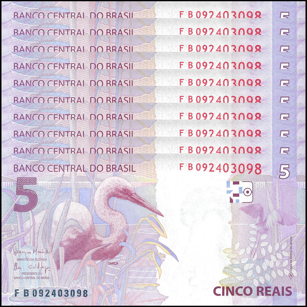Brazil - 5 Reais 2018 - Pick- 253d / B875d - Set 10 PCS