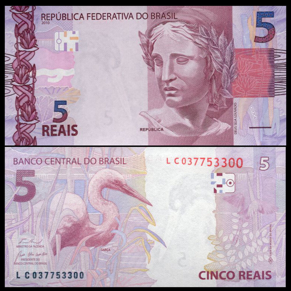 Brazil -  5 Reais 2010 - Pick # 253g - Set 10 PCS