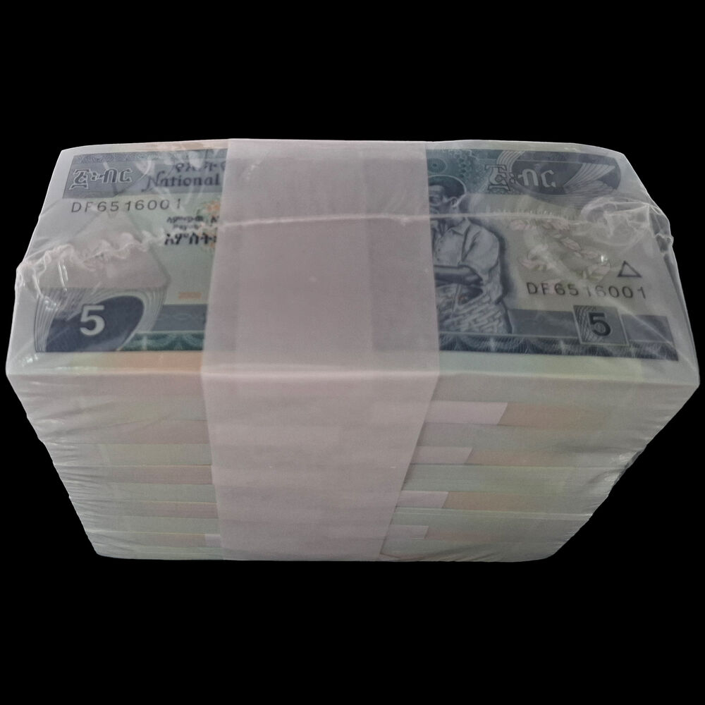 Ethiopia - 5 Birr 2017 - Pick # 47h - Brick 1000 PCS