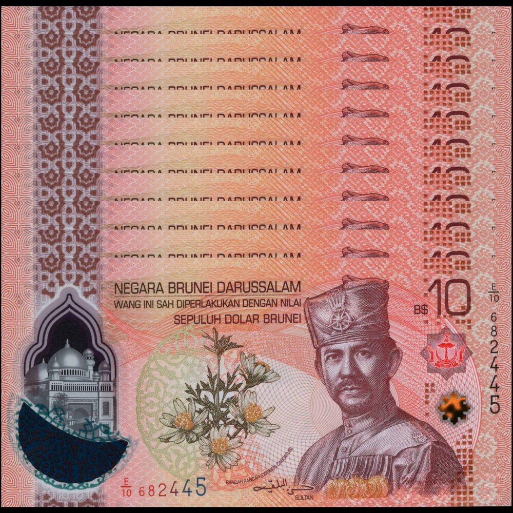 Brunei -  10 Ringgit 2024 - Pick # NEW - Set 10 PCS