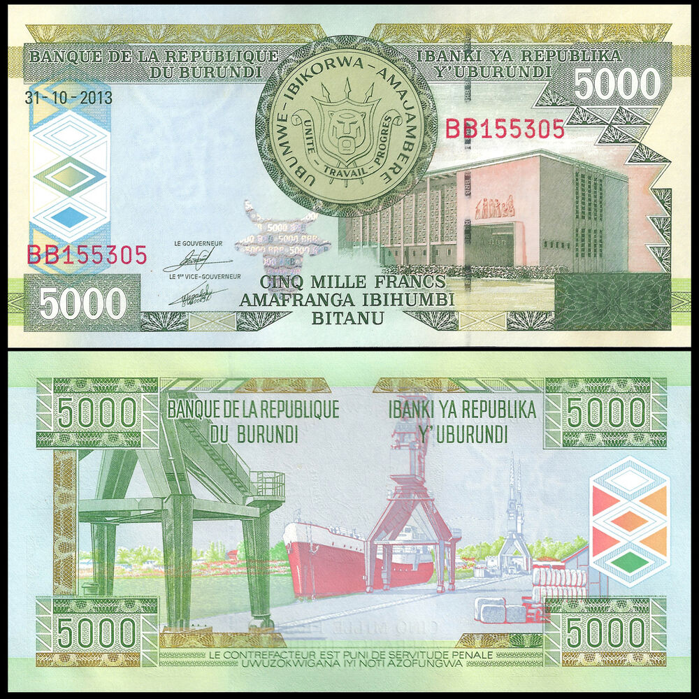 Burundi - 5000 Francs 2013 - Pick- 48c / B235c - Set 10 PCS