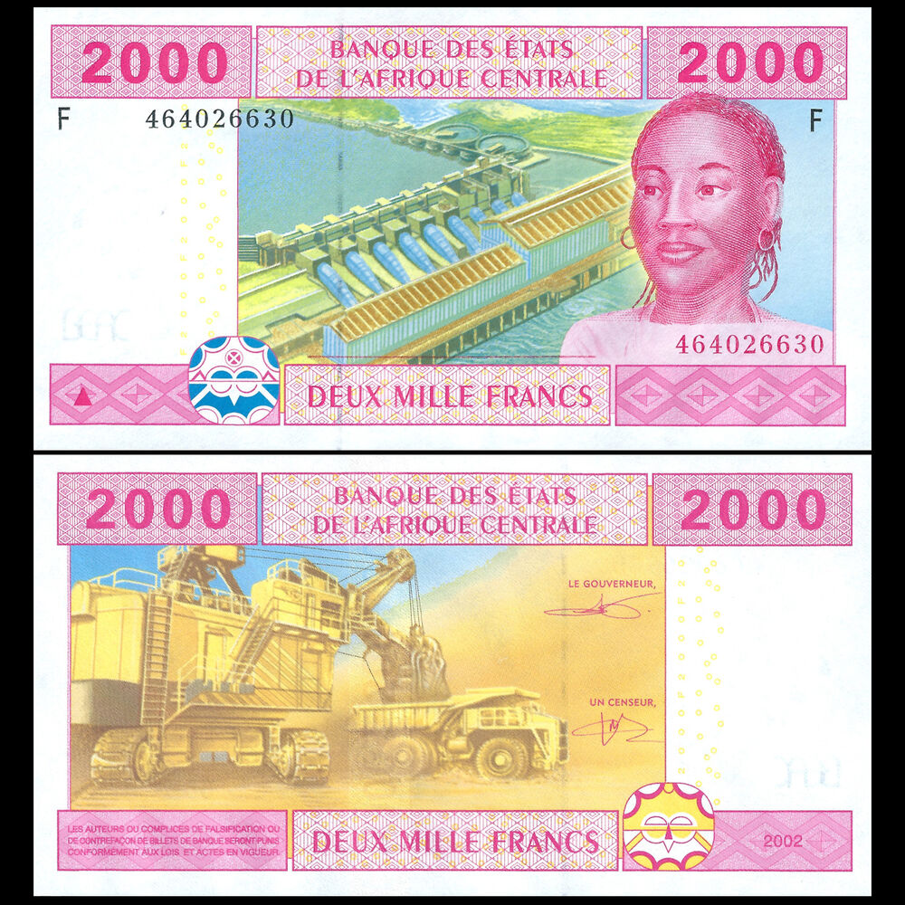 C.A.S. Equatorial Guinea - 2000 Francs 2002 - Pick- 508f / B108Fc - Set 10 PCS