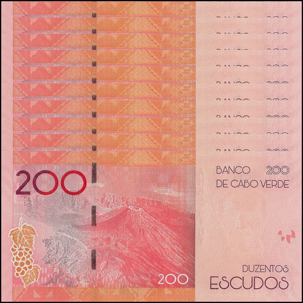 Cape Verde -  200 Escudos 2019 - Pick # 76a - Set 10 PCS