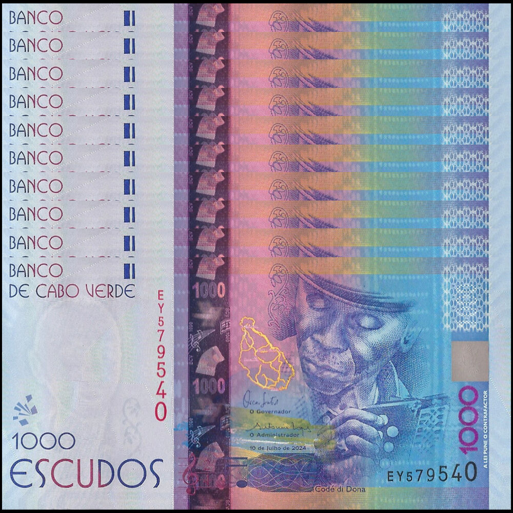 Cape Verde -  1000 Escudos 2024 - Pick # 73b - Set 10 PCS