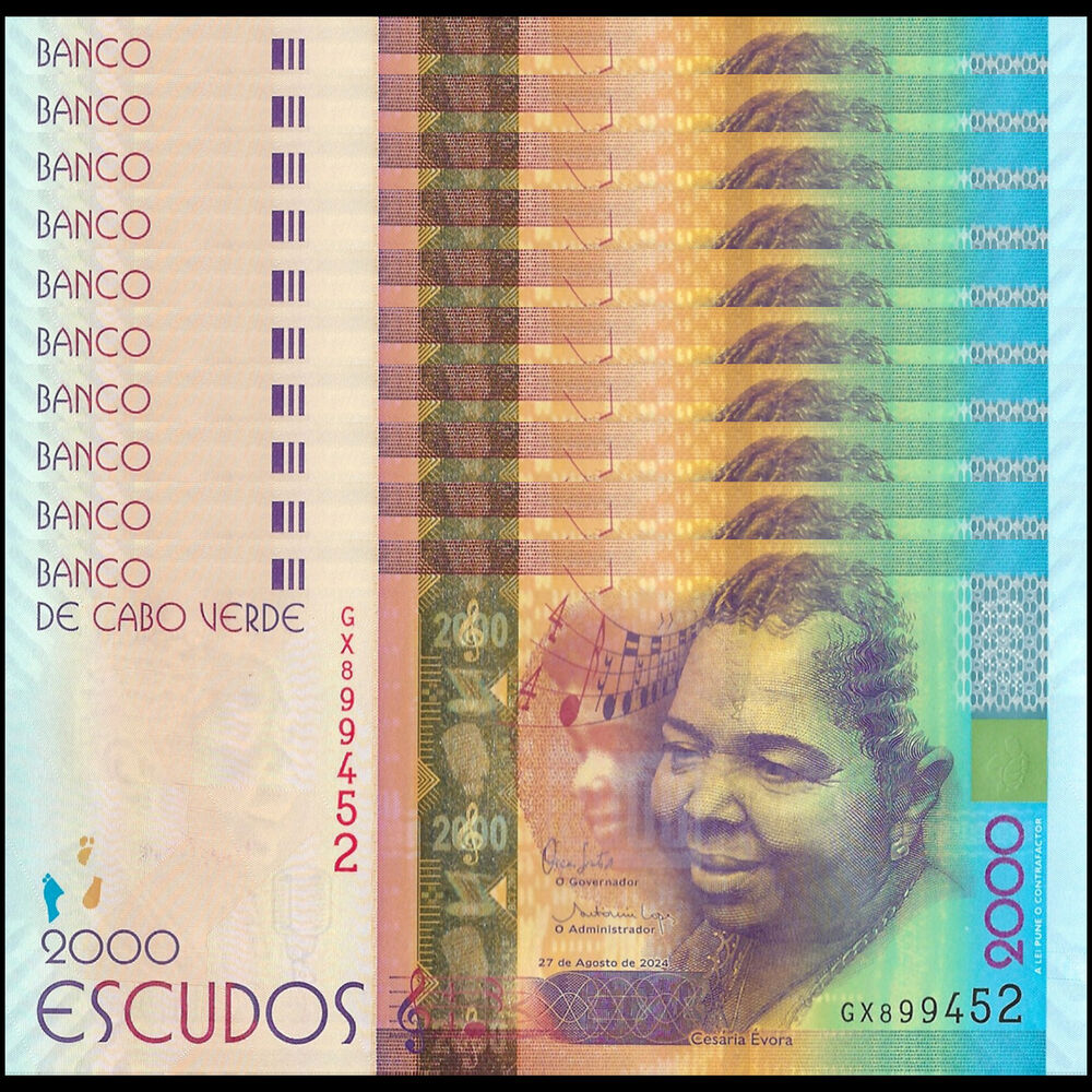 Cape Verde -  2000 Escudos 2024 - Pick # 74b - Set 10 PCS