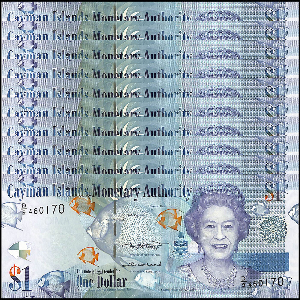Cayman Islands - 1 Dollar 2018 - Pick # 38i - Set 10 PCS