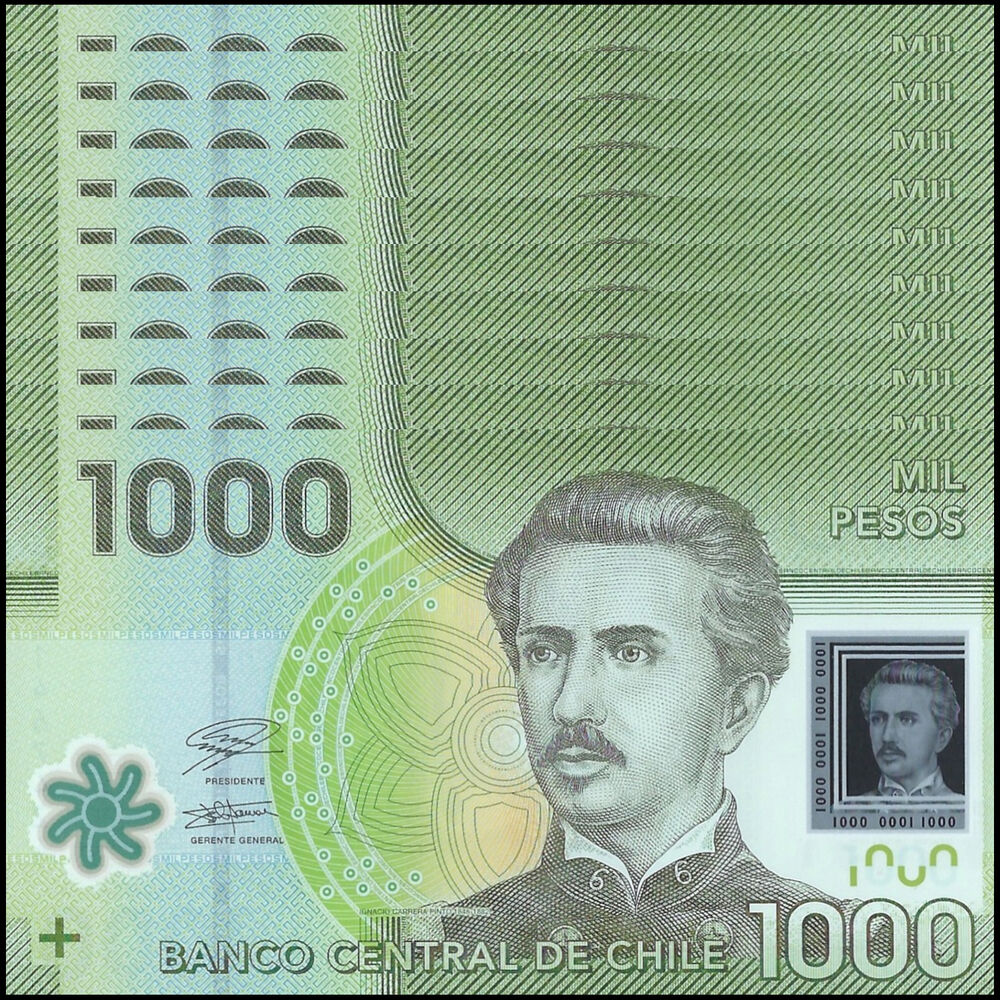 Chile -  1000 Pesos 2021 - Pick # 161k - Set 10 PCS