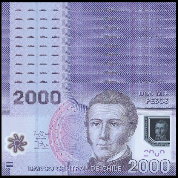 Chile - 2000 Pesos 2014 - Pick# 162d / 297d - Set 10 PCS
