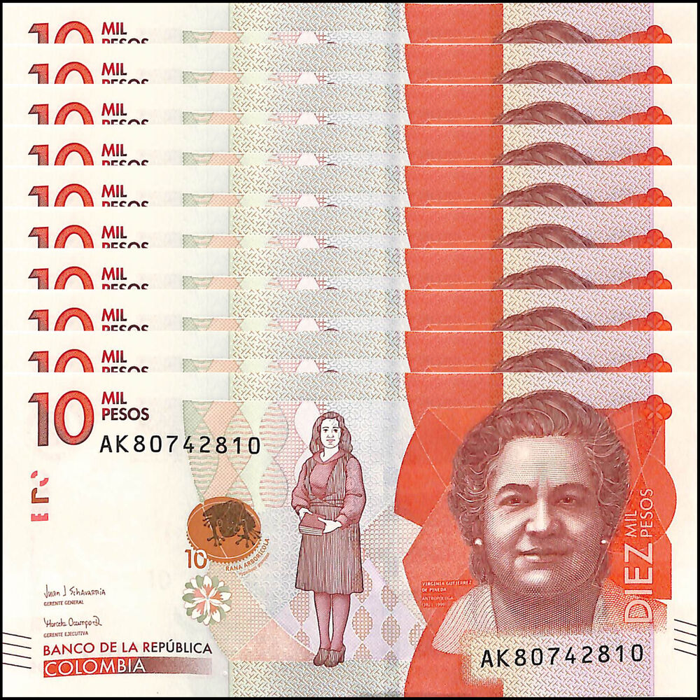 Colombia - 10.000 Pesos 2022 - Pick # 460f - Set 10 PCS
