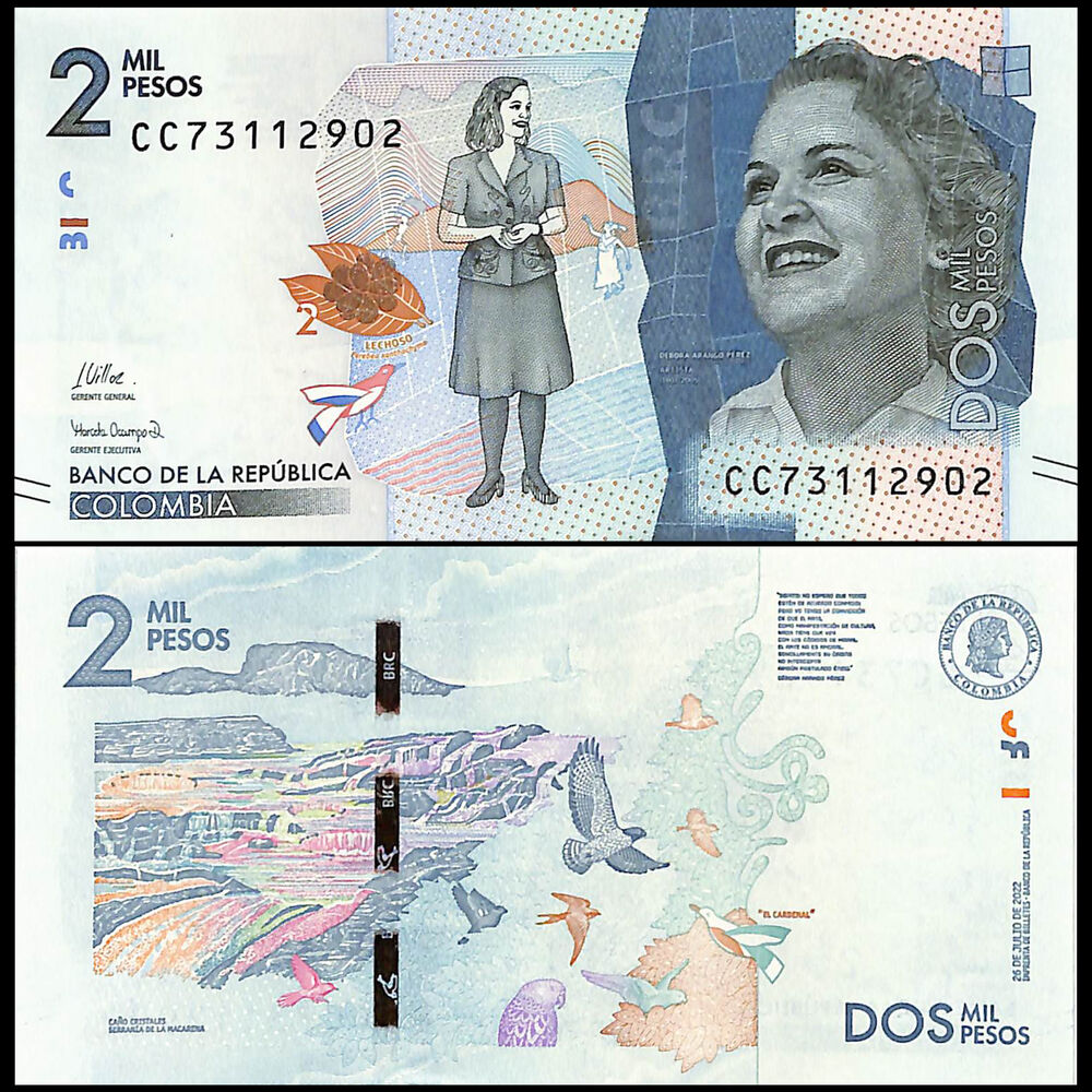 Colombia - 2000 Pesos 2022 - Pick # 458h - Set 10 PCS
