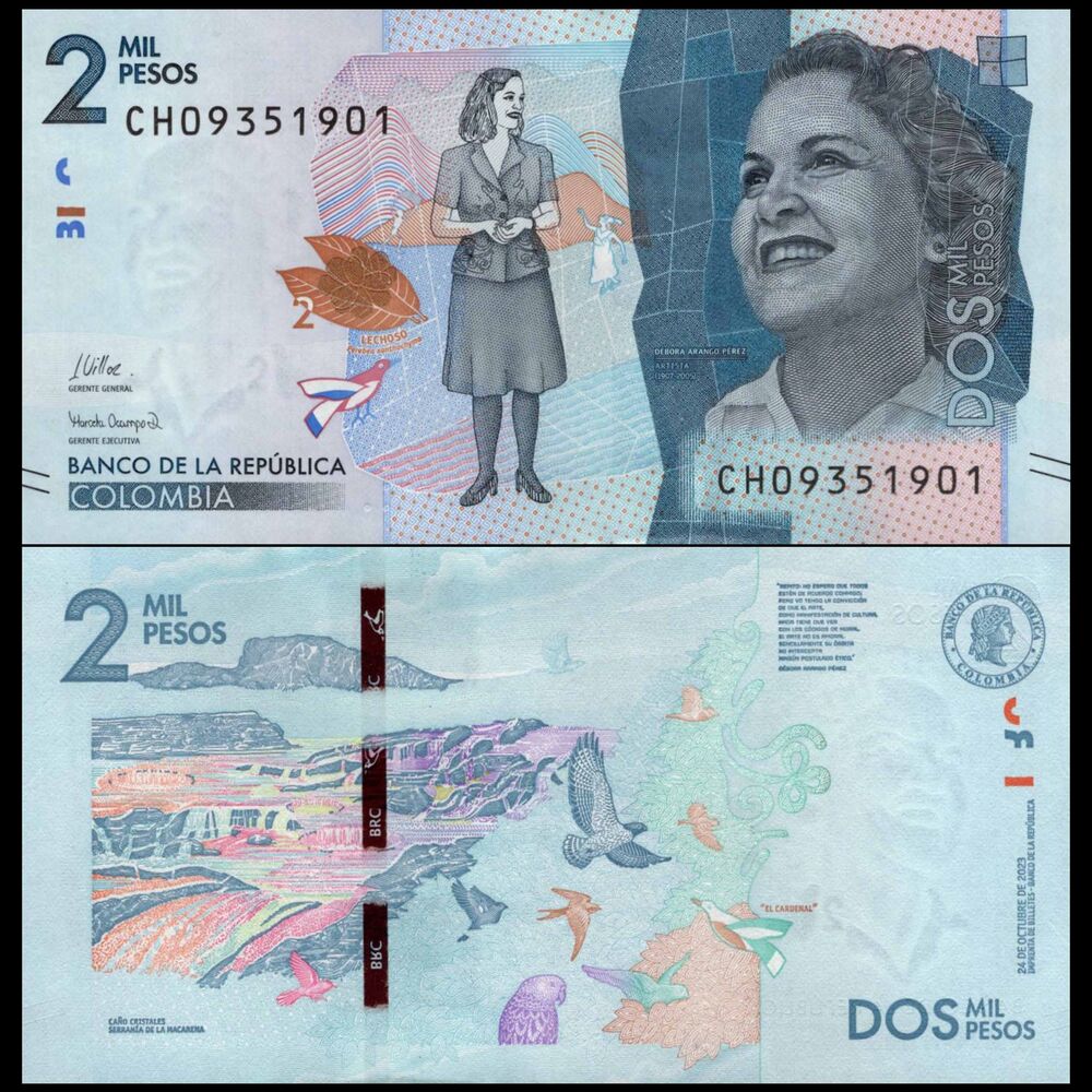 Colombia -  2000 Pesos 2023 - Pick # 458j - Set 10 PCS
