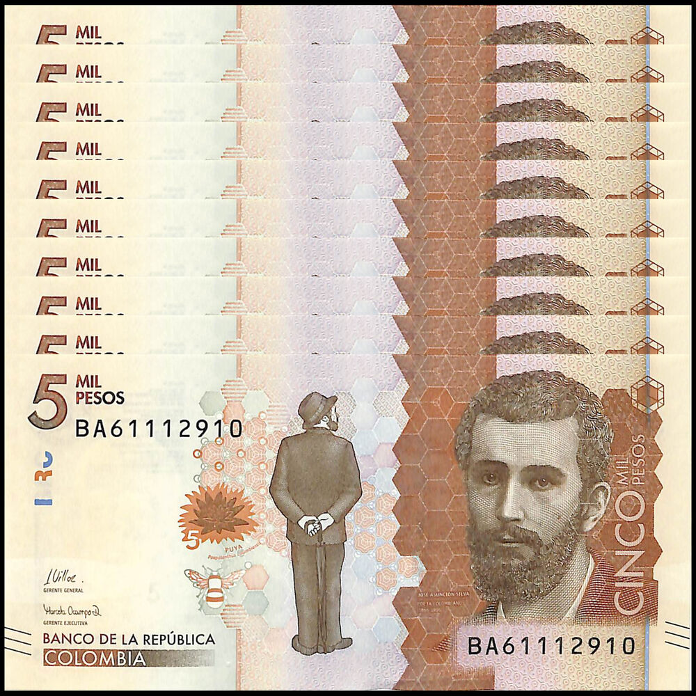 Colombia - 5000 Pesos 2022 - Pick # 459g - Set 10 PCS