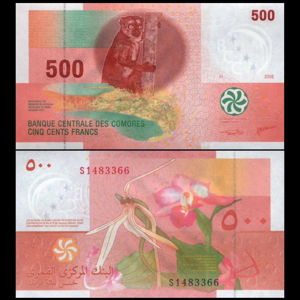 Comoros -  500 Francs ND (2020) - Pick # 15c - Set 10 PCS