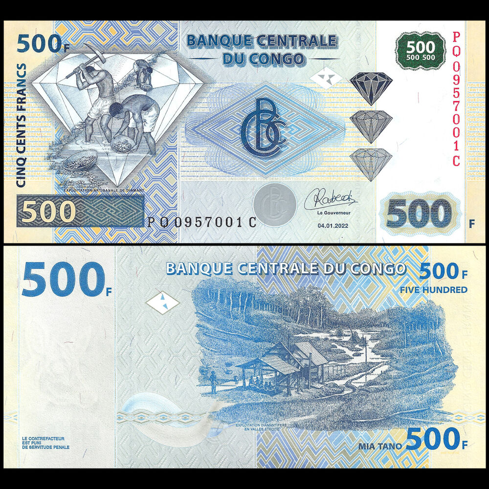 Congo - 500 Francs 2022 - Pick- NEW / B317h - Bundle 100 PCS