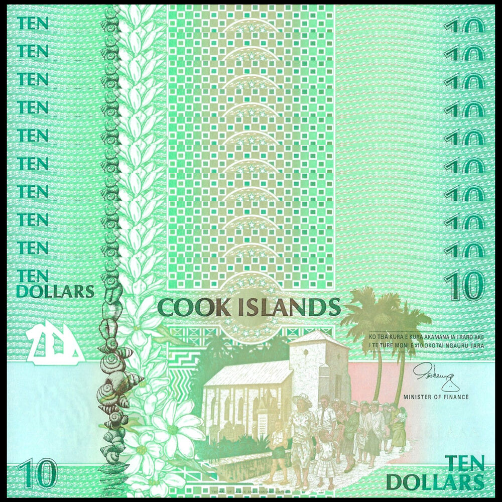 Cook Islands - 10 Dollars 1992 - Pick # 8  - Set 10 PCS