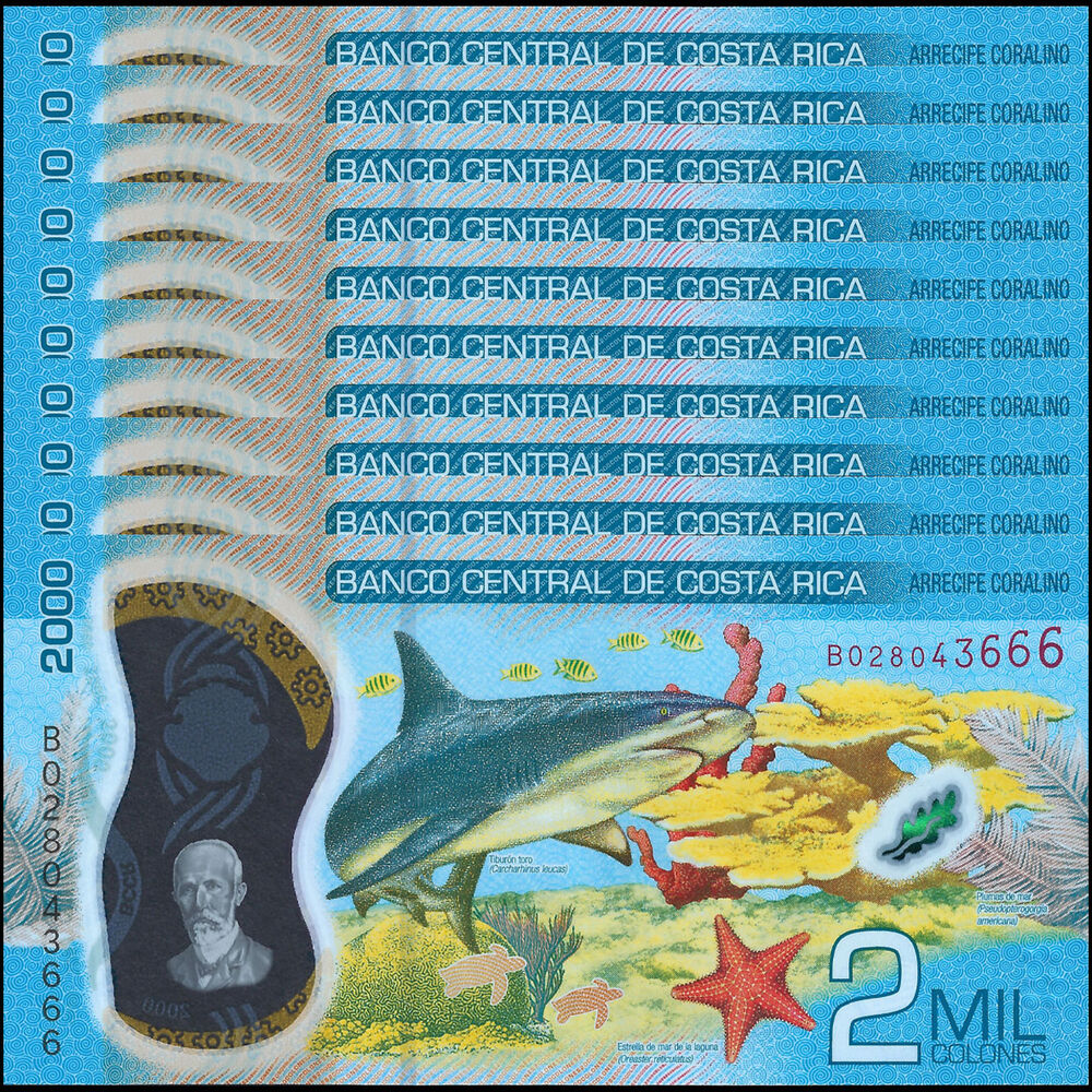 Costa Rica -  2000 Colones 2018 - Pick # 281a - Set 10 PCS
