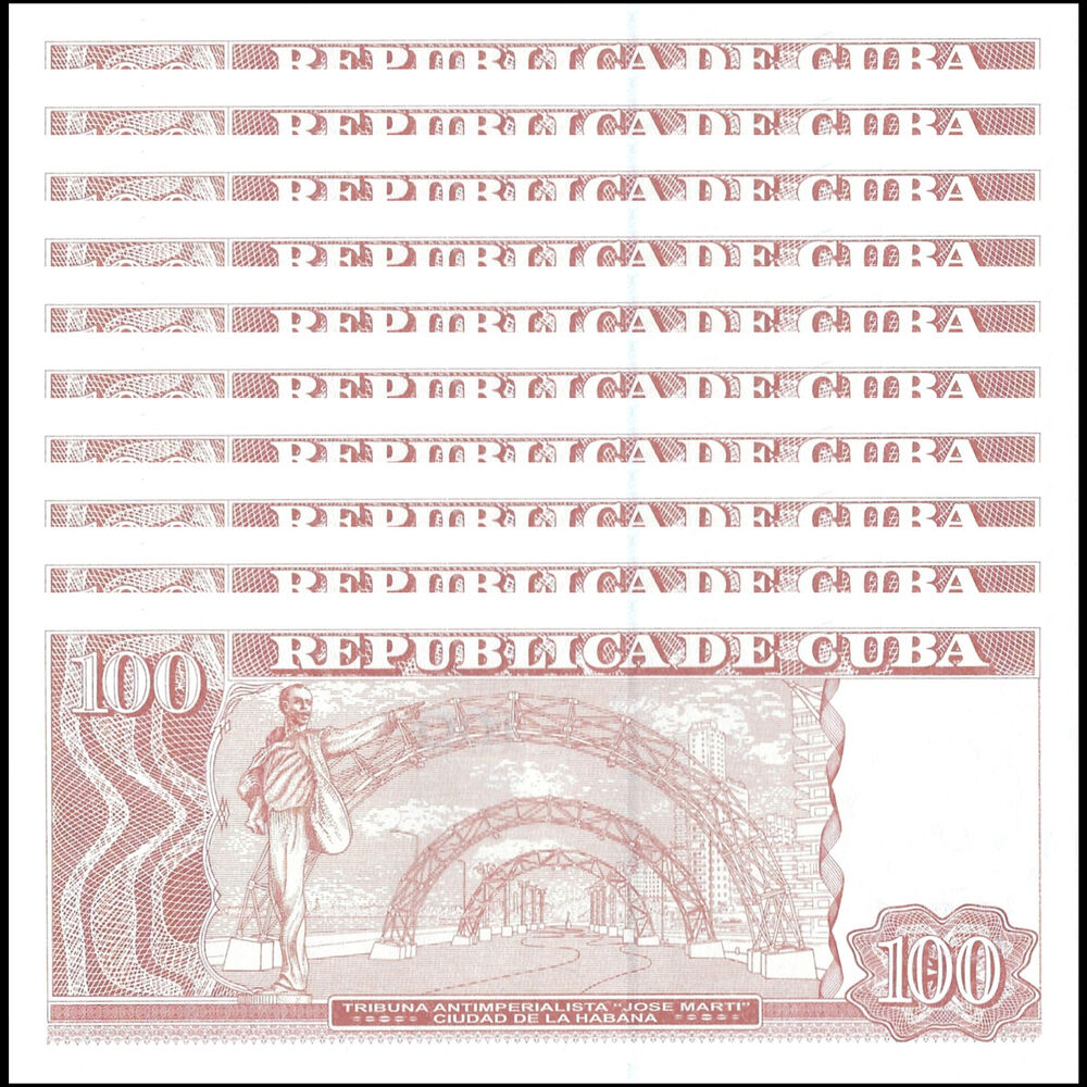 Cuba - 100 Pesos 2023 - Pick # 129 - Set 10 PCS
