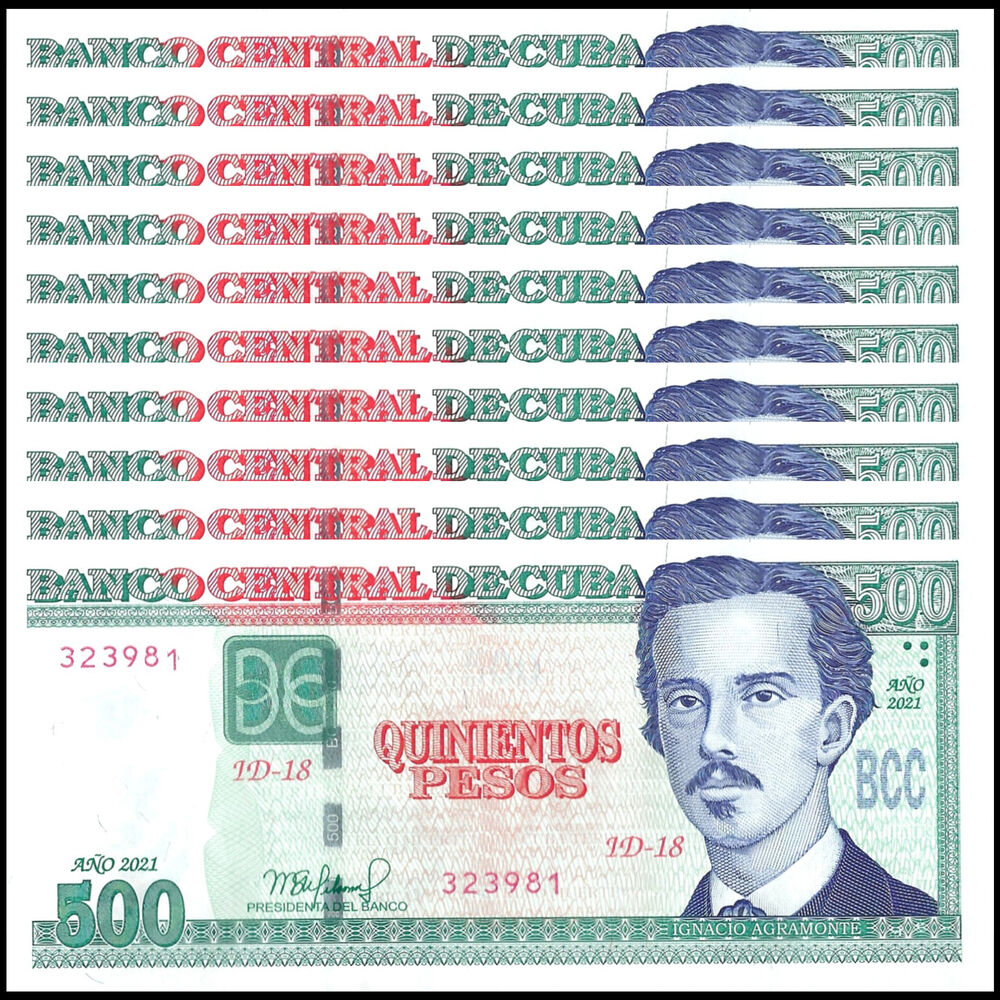 Cuba - 500 Pesos 2021 - Pick # 131c - Set 10 PCS