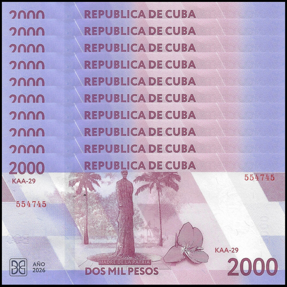 Cuba - 2000 Pesos 2026 - Pick # NEW - Set 10 PCS