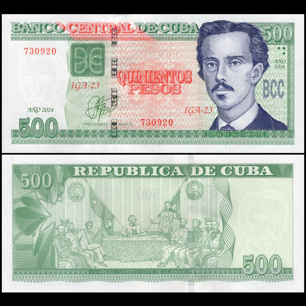 Cuba -  500 Pesos 2024 - Pick # 131g - Set 10 PCS