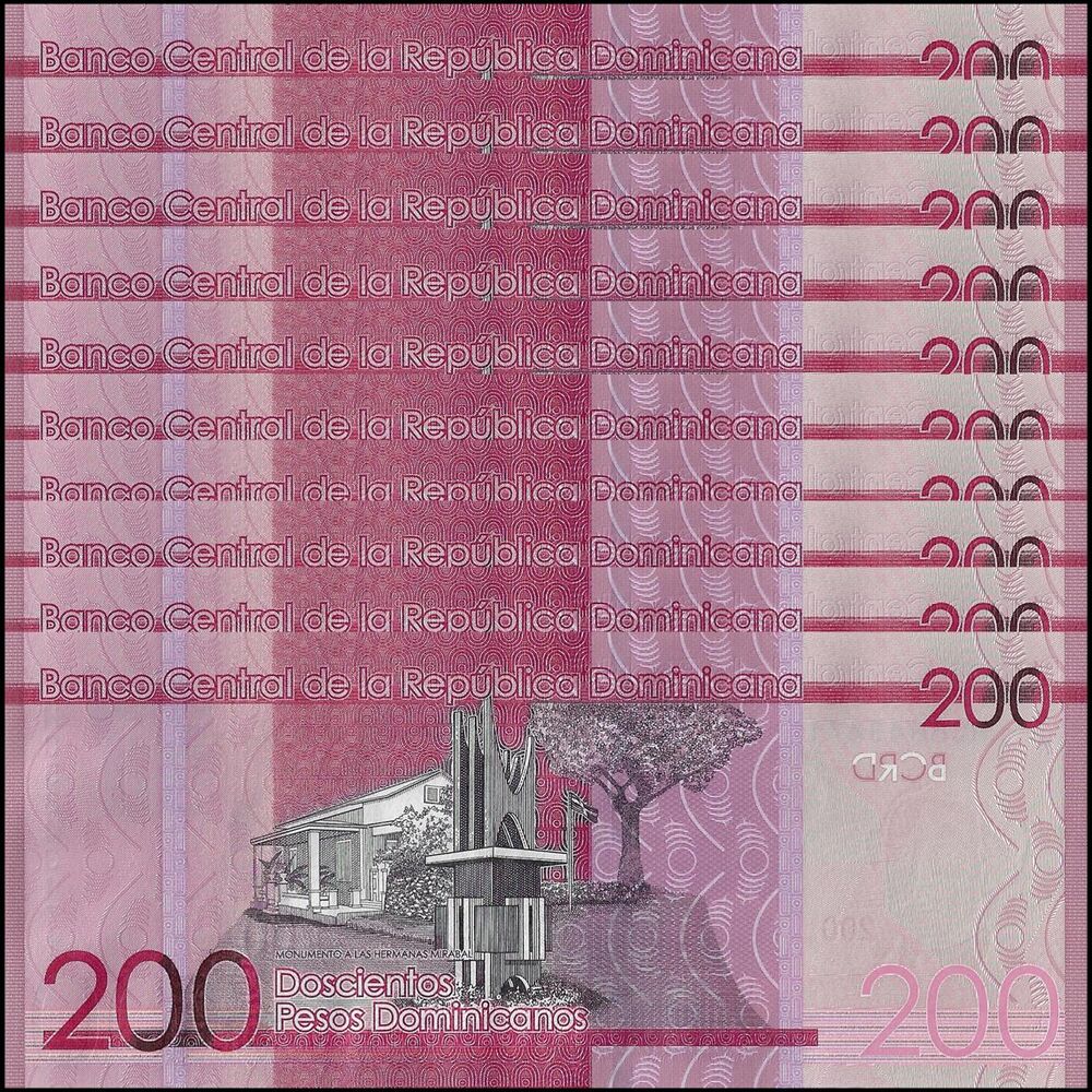 Dominican Republic - 200 Peso 2023 - Pick- 191 / B729e - Set 10 PCS