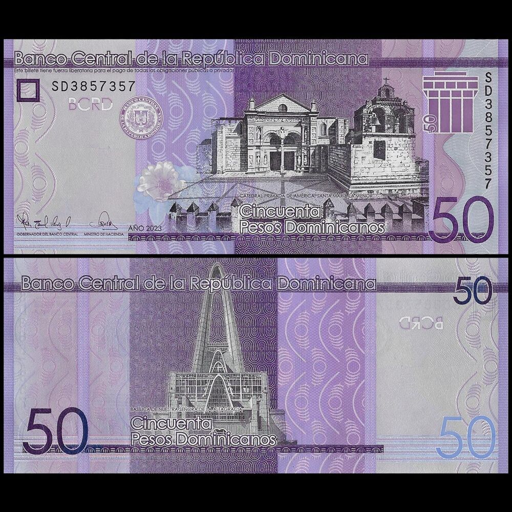 Dominican Republic - 50 Peso 2023 - Pick- 189 / B727f - Set 10 PCS