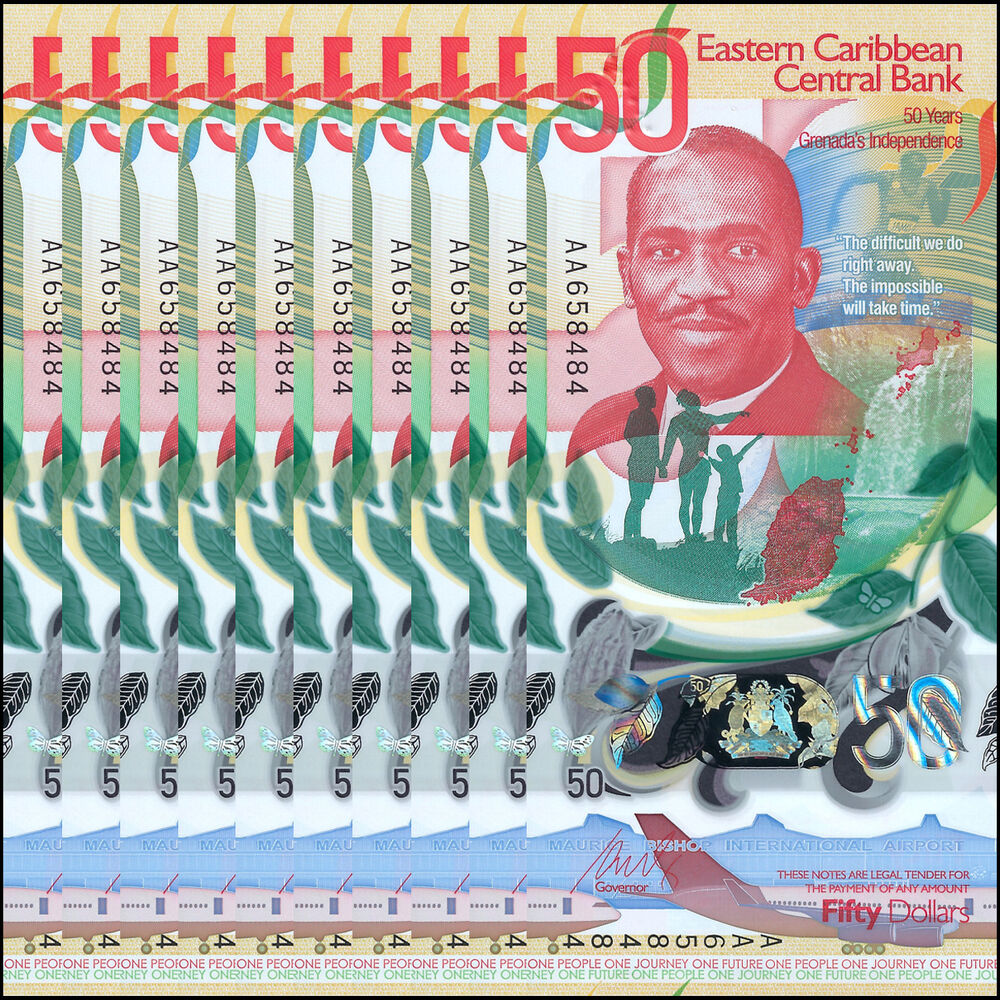 East Caribbean State -  50 Dollars 2024 - Pick # 61a - COMMEMORATIVE - Set 10 PCS