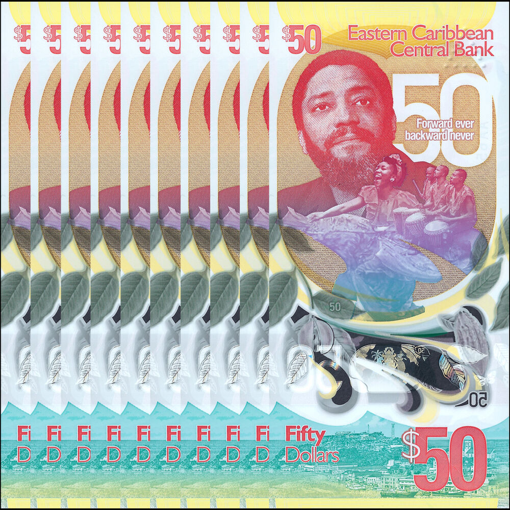 East Caribbean State -  50 Dollars 2024 - Pick # 61a - COMMEMORATIVE - Set 10 PCS