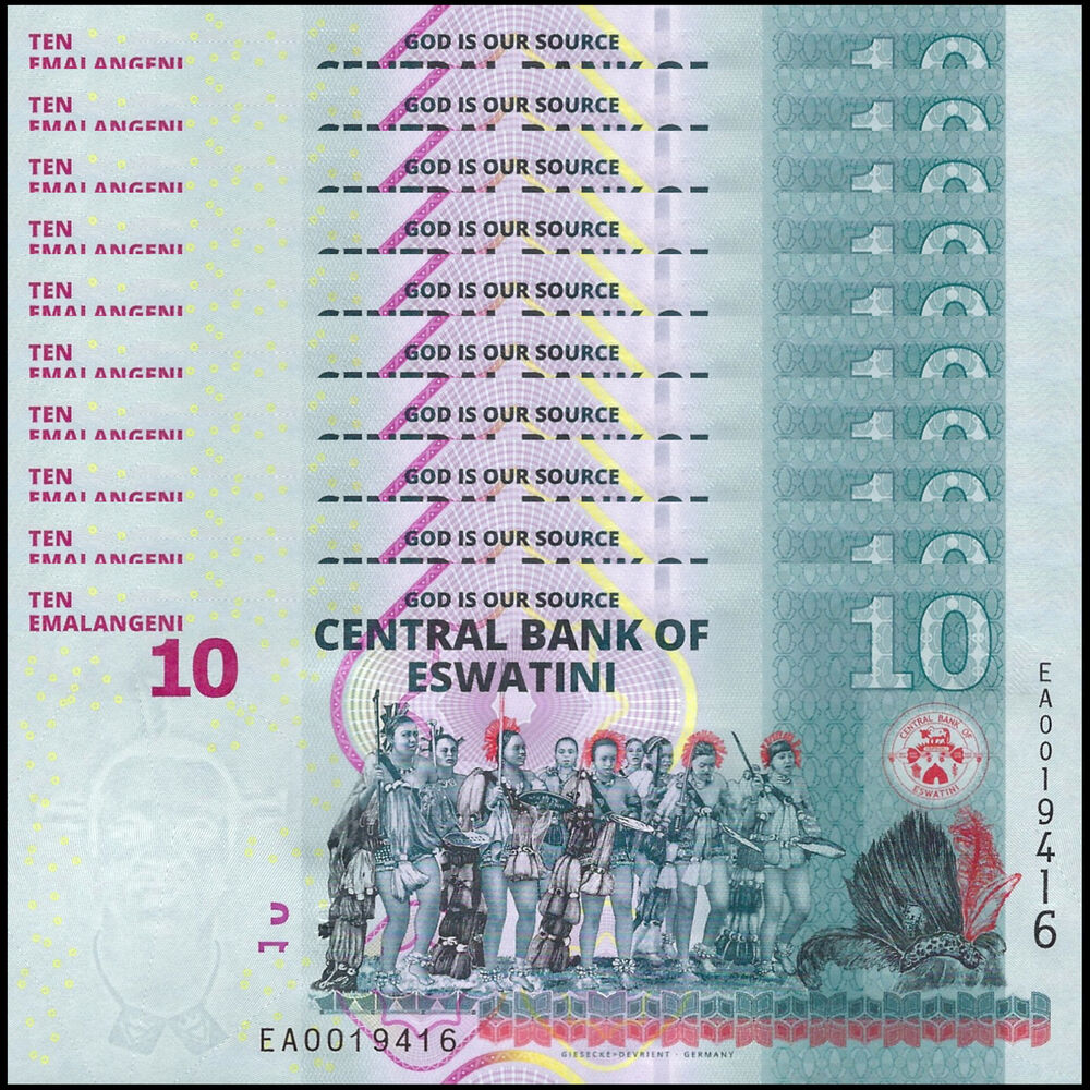 Eswatini - 10 Emalangeni 2024 - Pick # NEW - Set 10 PCS