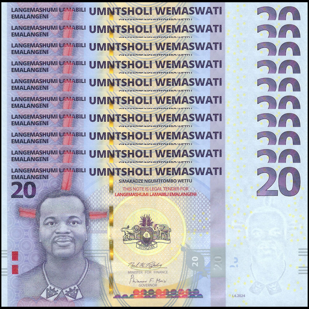 Eswatini - 20 Emalangeni 2024 - Pick # NEW - Set 10 PCS