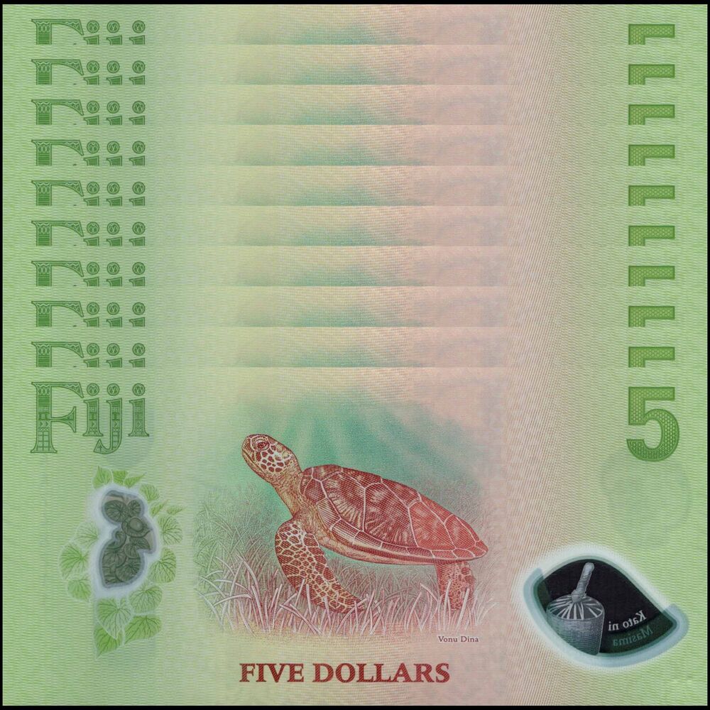 Fiji -  5 Dollars 2026 - Pick # NEW - Set 10 PCS
