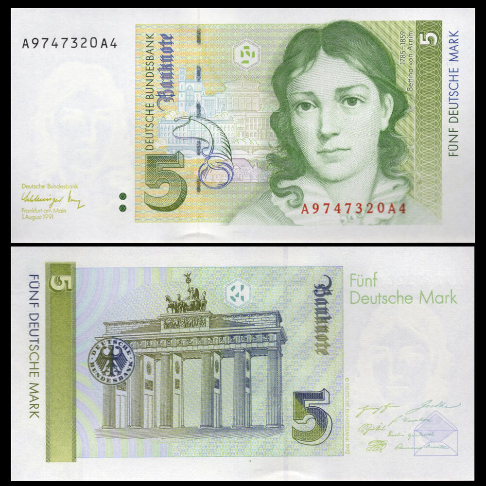 Germany -  5 Deutsche Mark 1991 - Pick # 37 - Set 10 PCS