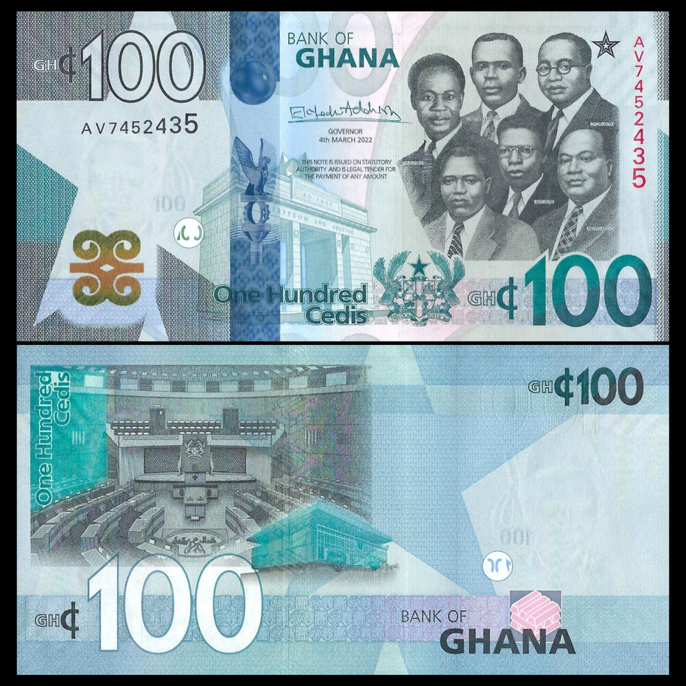 Ghana - 100 Cedis 2022 - Pick # 50b - Set 10 PCS