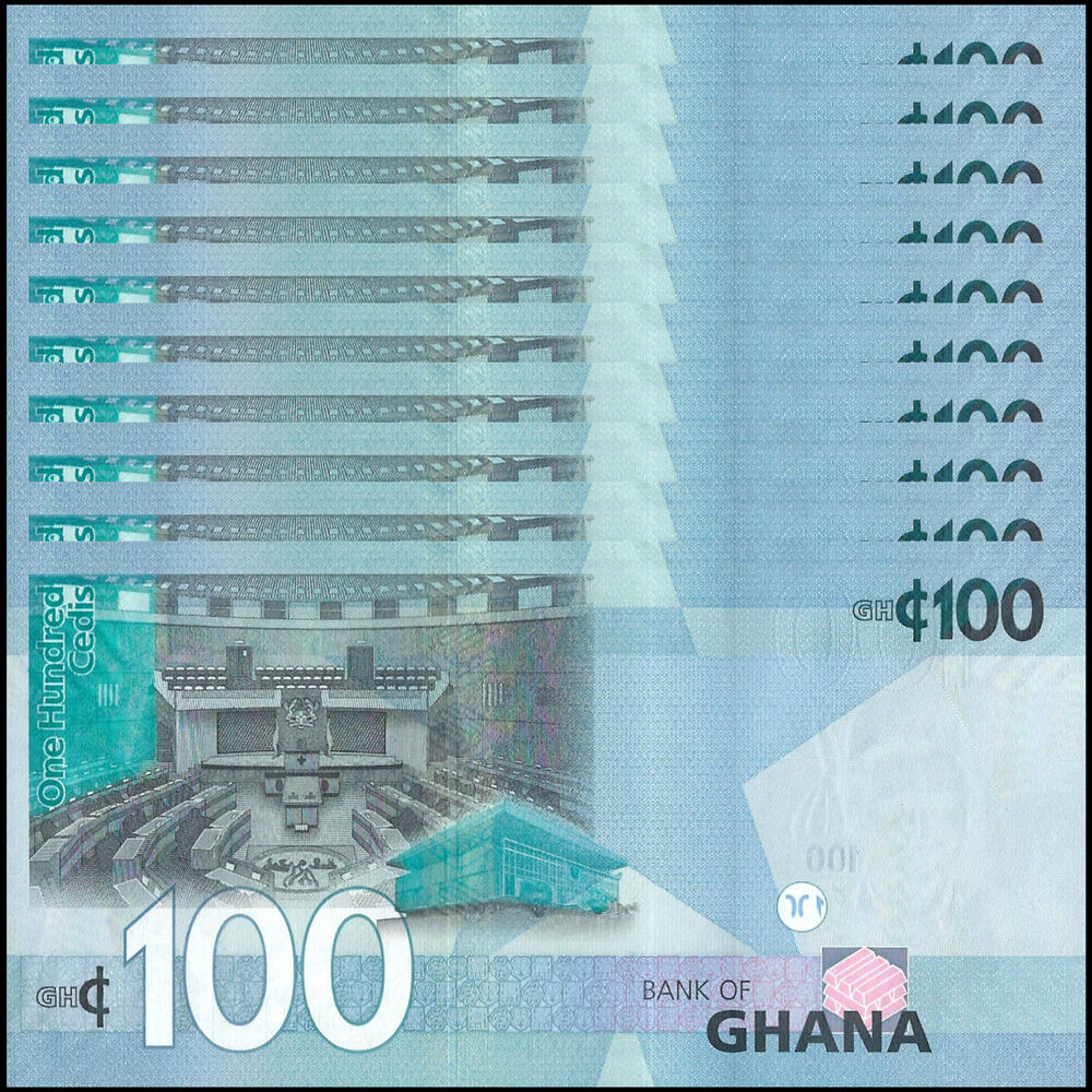 Ghana - 100 Cedis 2022 - Pick # 50b - Set 10 PCS