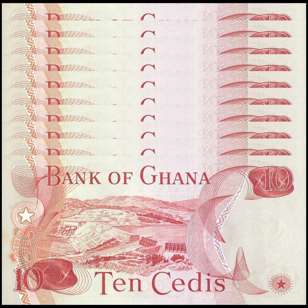 Ghana - 10 Cedis 1978 - Pick # 16f  - Set 10 PCS