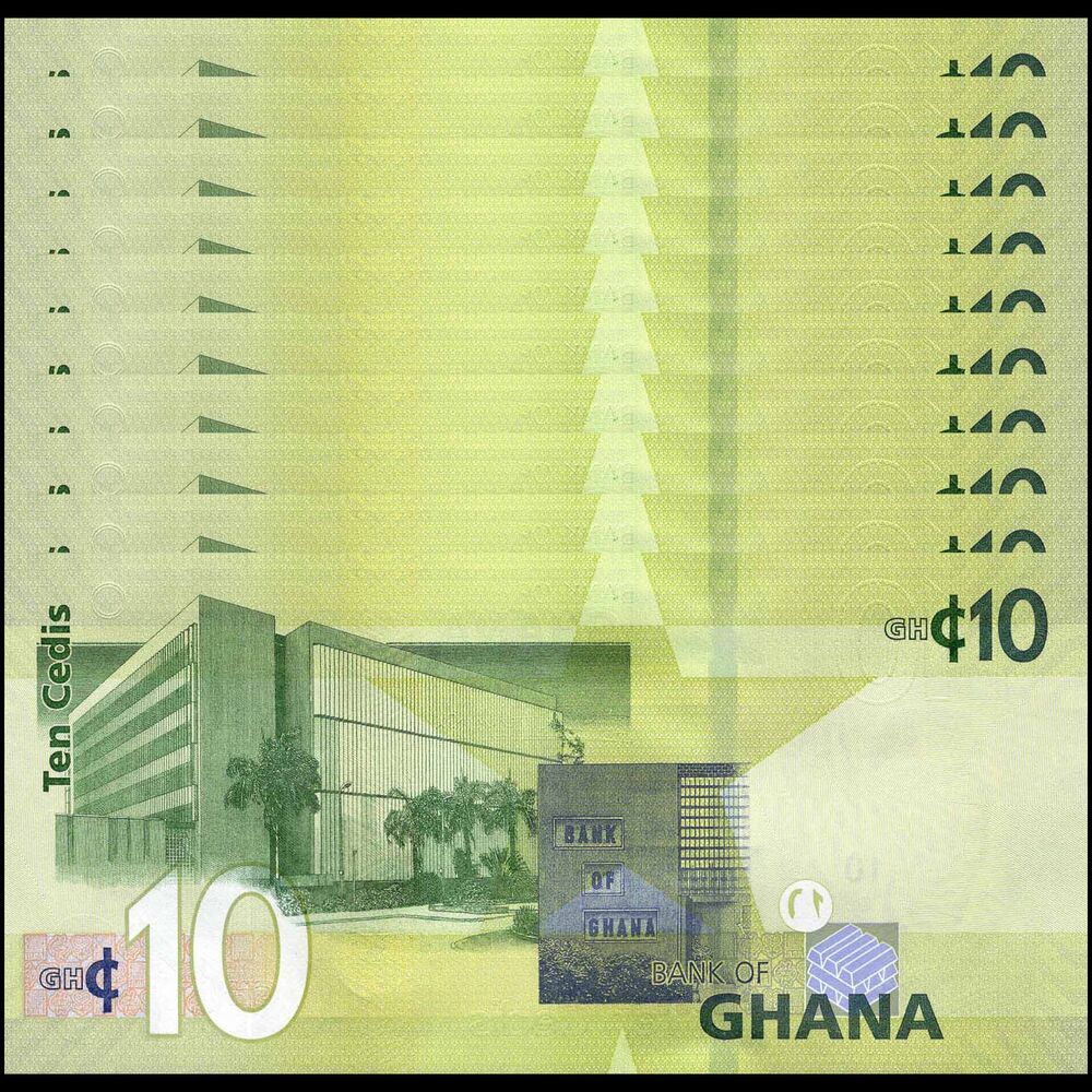 Ghana - 10 Cedis 2022 - Pick # 47b - Set 10 PCS