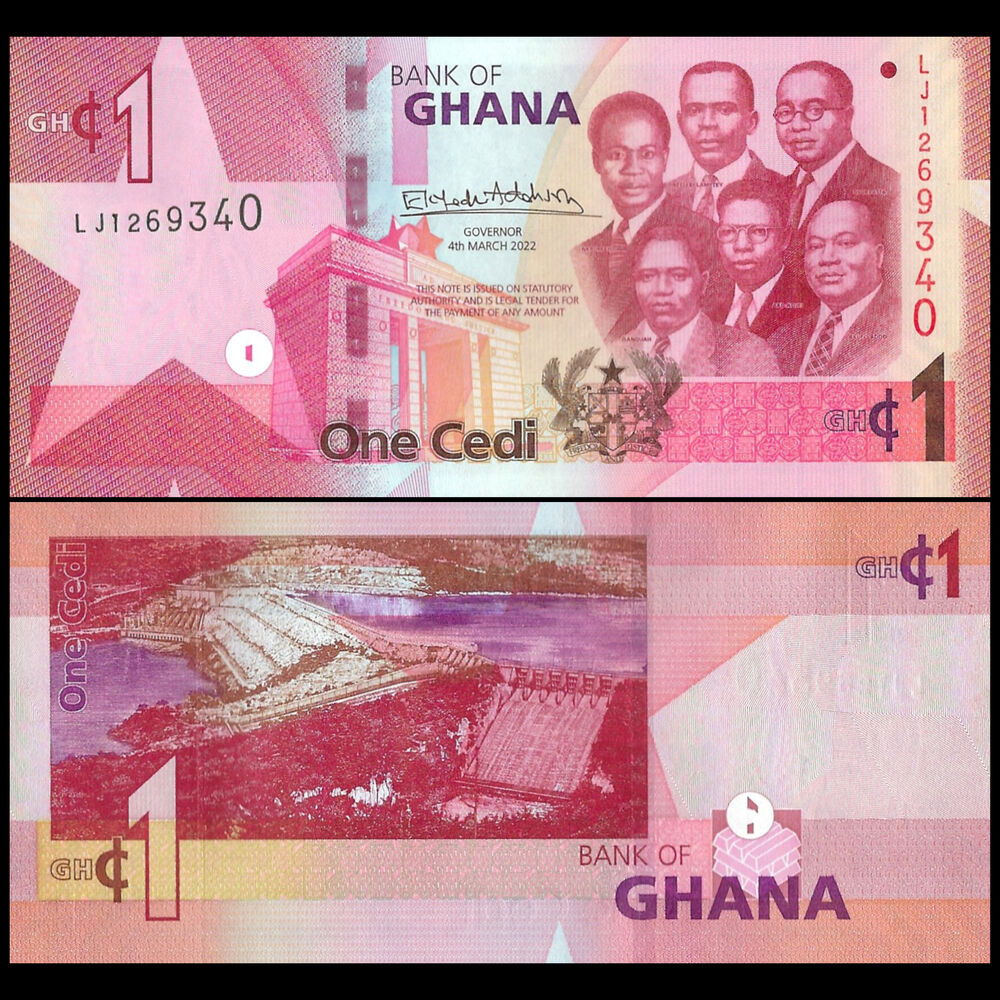 Ghana - 1 Cedi 2022 - Pick # NEW - Set 10 PCS
