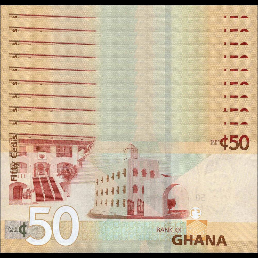 Ghana -  50 Cedis 2022 - Pick # 49b - Set 10 PCS