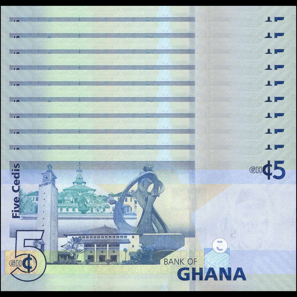 Ghana - 5 Cedis 2022 - Pick # 46b - Set 10 PCS