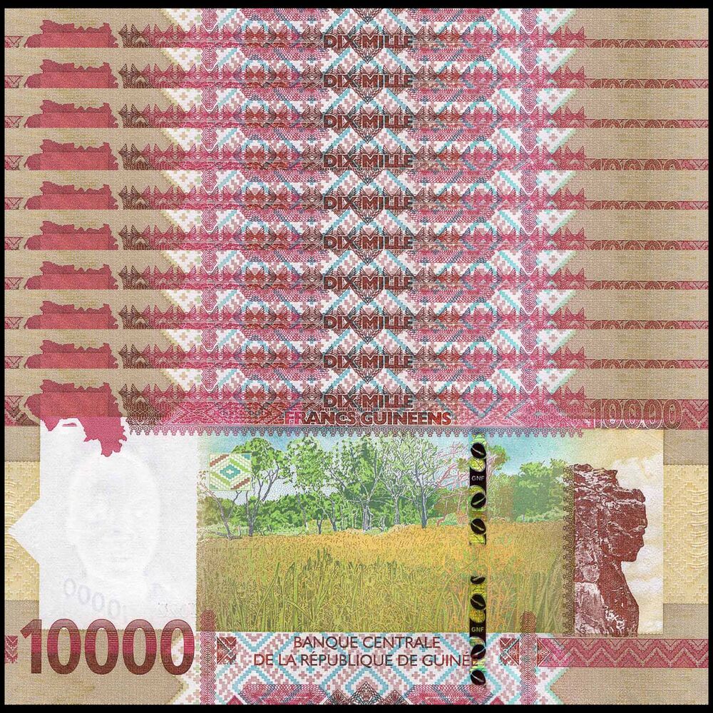 Guinea - 10.000 Francs 2022 - Pick- NEW / B343c - Set 10 PCS