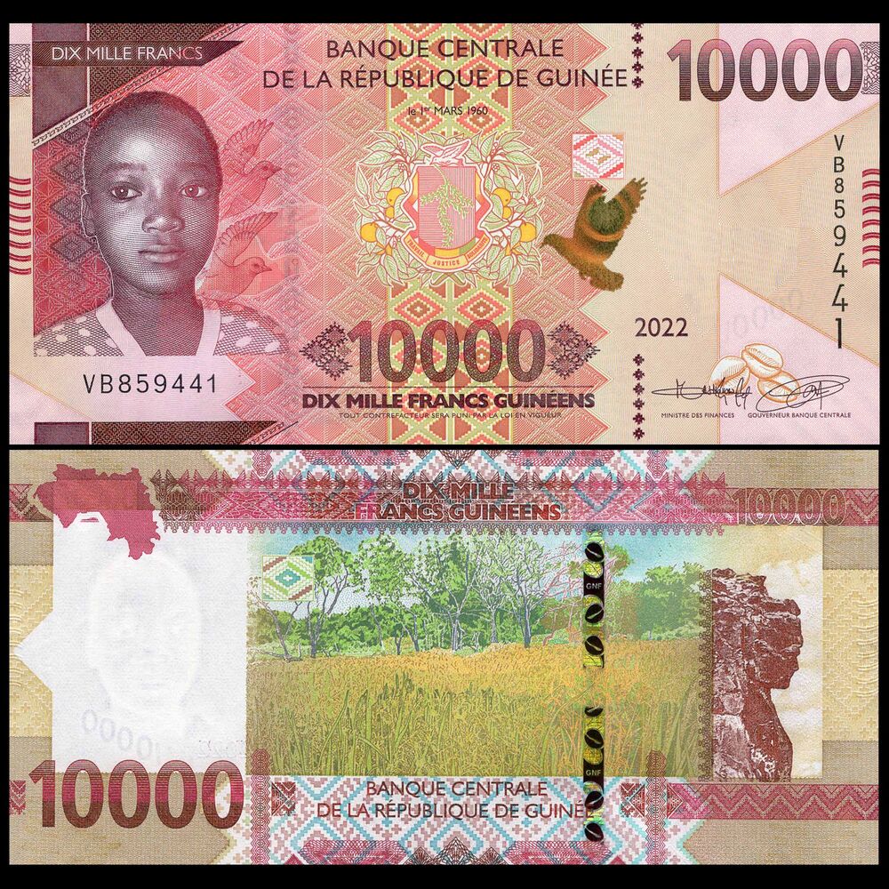 Guinea - 10.000 Francs 2022 - Pick- NEW / B343c - Set 10 PCS