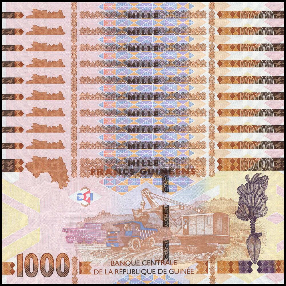 Guinea - 1000 Francs 2022 - Pick # 48d - Set 10 PCS
