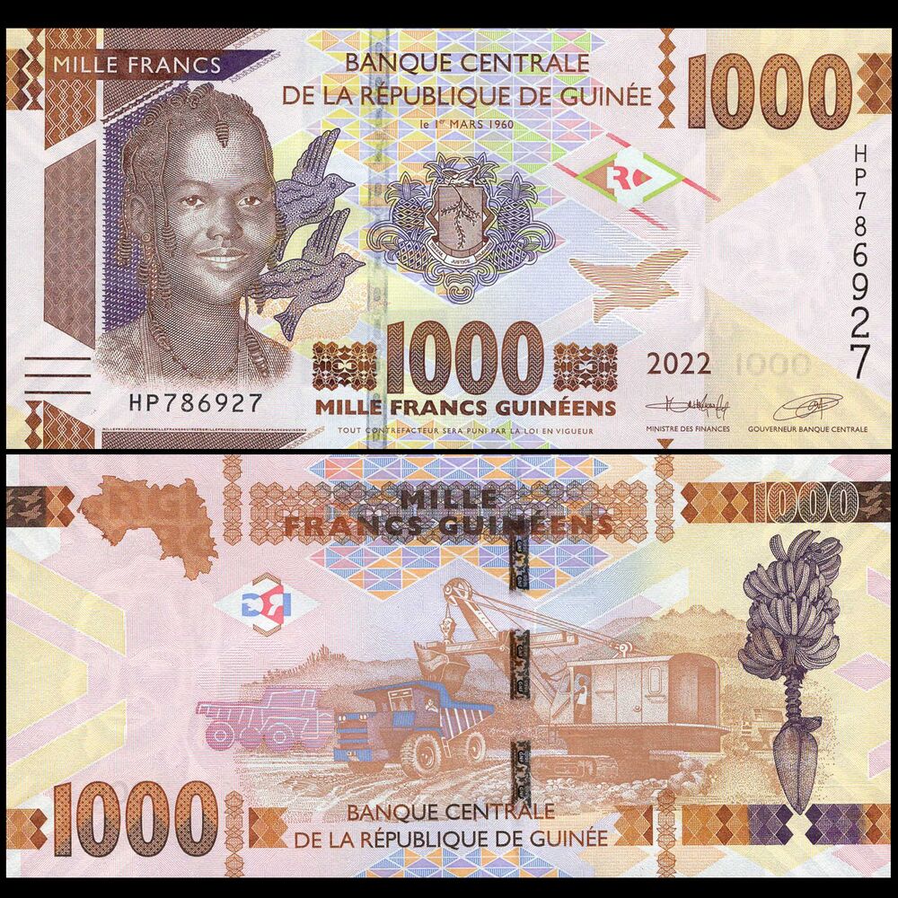 Guinea - 1000 Francs 2022 - Pick # 48d - Set 10 PCS