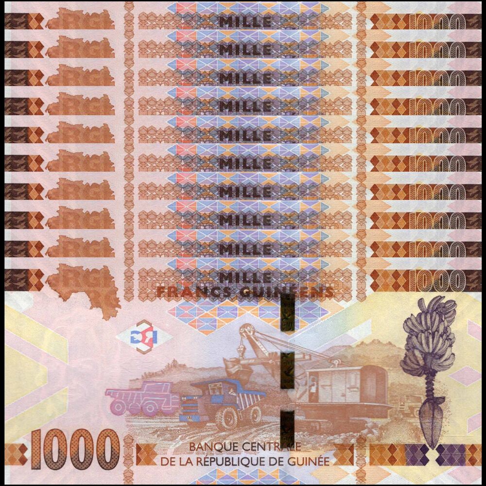 Guinea -  1000 Francs 2024 - Pick # 48e - Set 10 PCS