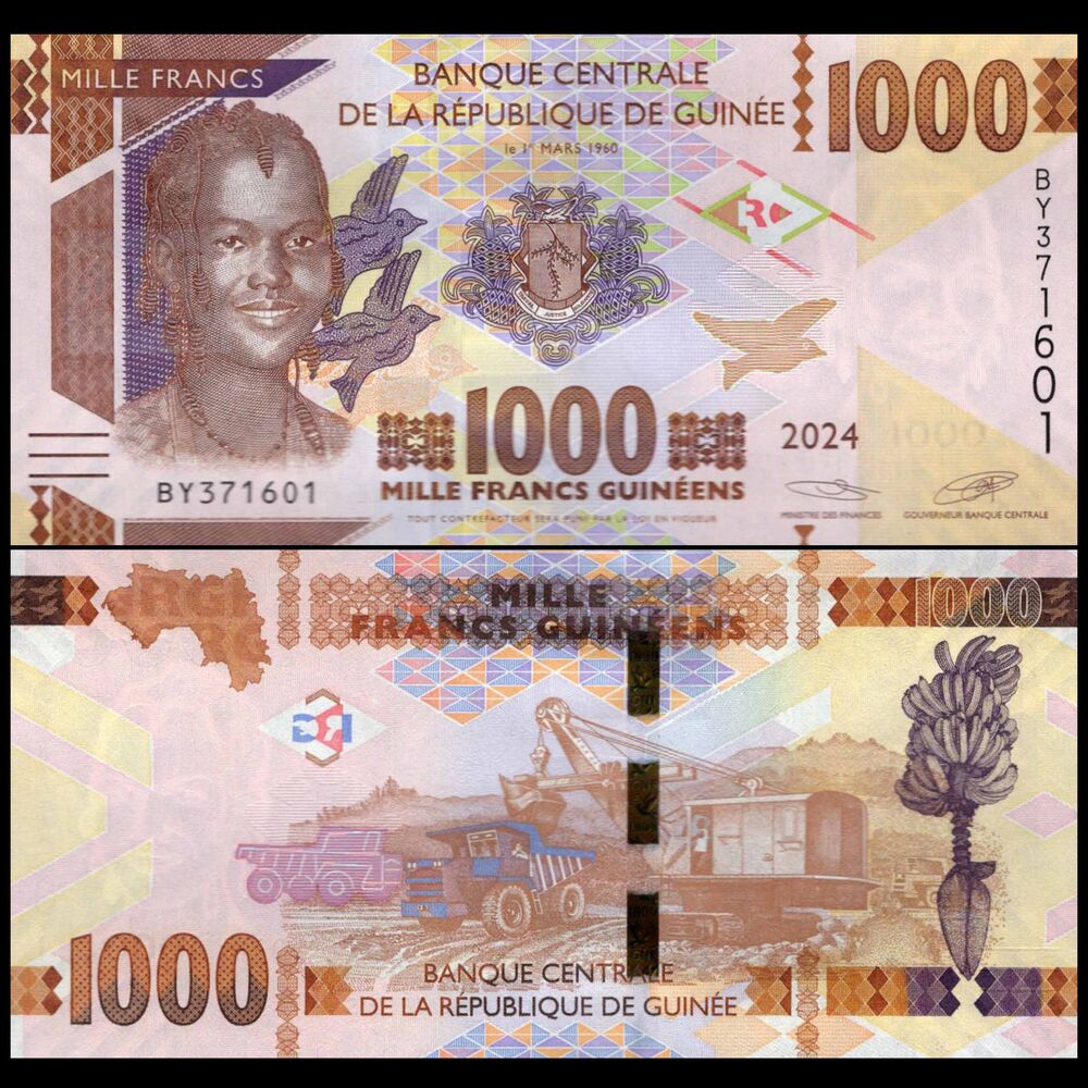 Guinea -  1000 Francs 2024 - Pick # 48e - Set 10 PCS