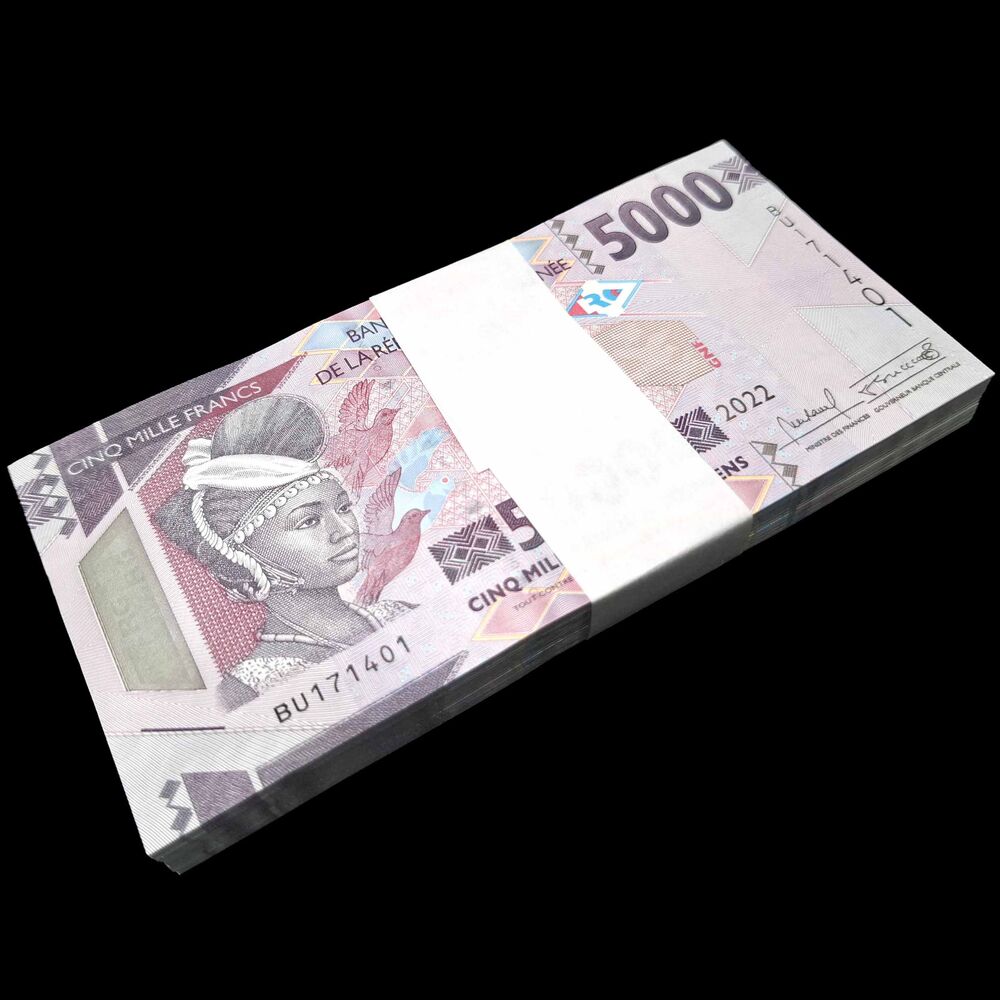 Guinea -  5000 Francs 2022 - Pick # 49d - Bundle 100 PCS
