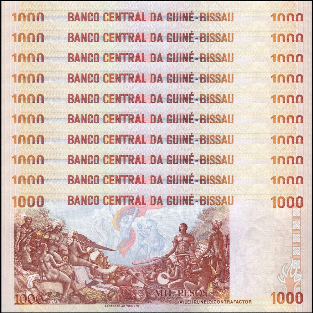 Guinea-Bissau - Bissau - 1000 Pesos 1993 - Pick # 13b - Set 10 PCS